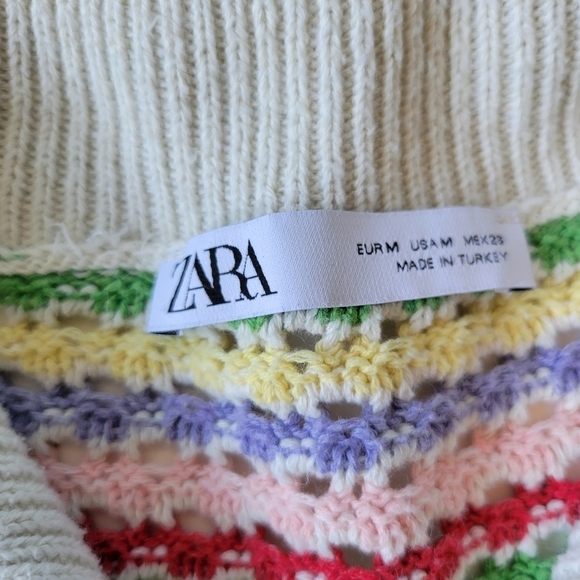 Zara Multicolor Knit Cardigan Size M - Picture 8 of 11